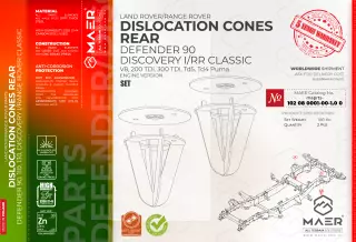 Defender 90, Discovery I/RRC DISLOCATION CONES REAR set