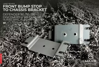 Land Rover DEFENDER 90, 110, 130  DISCOVERY I/RRC V8, 200 TDi, 300 TDi, Td5, Td4 Puma GALVANISED FRONT BUMP STOP
TO CHASSIS BRACKET set